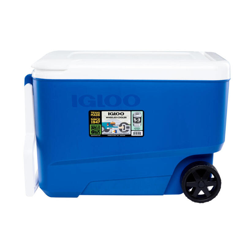 Nevera Portátil con ruedas IGLOO WHEELIE COOL, 36L azul