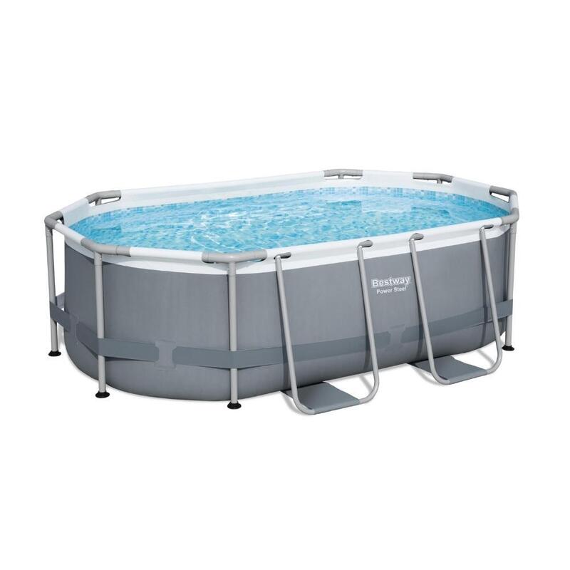 Piscina acima do solo oval Power Steel 305x200x84 cm