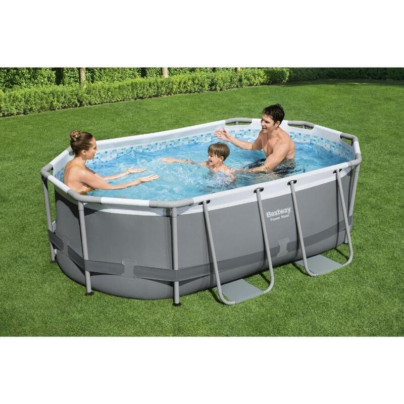 Piscina acima do solo oval Power Steel 305x200x84 cm