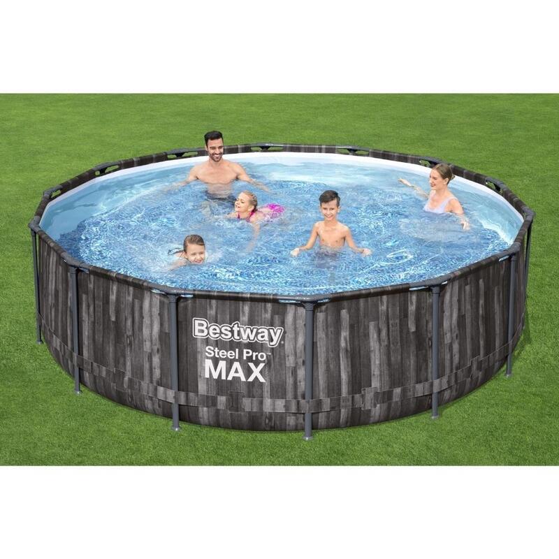 Piscine ensemble Bestway Steel Pro MAX ronde bois Ø 427 x 107 cm