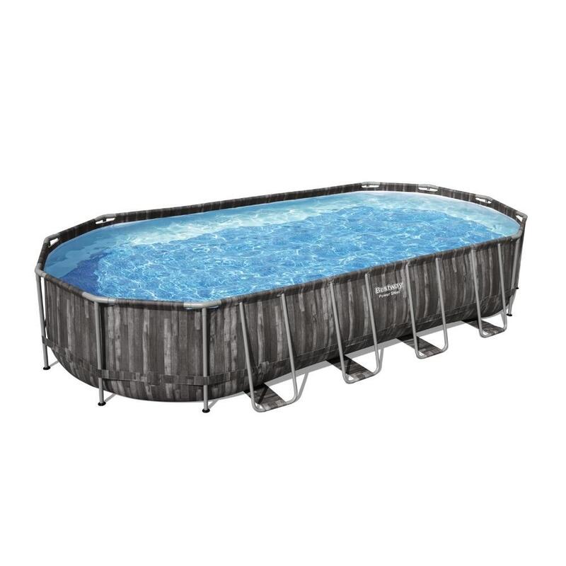 Bestway - Power Steel - Piscine tubulaire - 732x366x122 cm - Rectangulaire