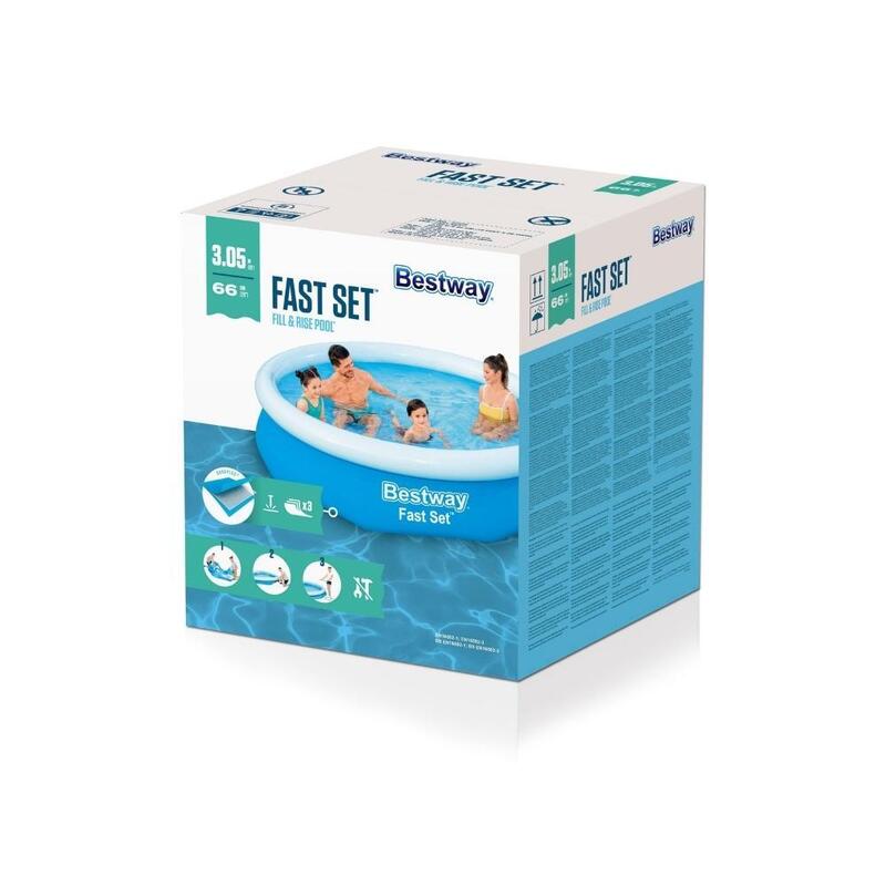 Bestway - Fast Set - Aufblasbarer Pool - 305x66 cm - Rund