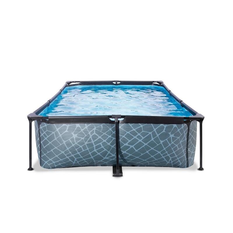 EXIT Zwembad Stone Grey - Frame Pool 300x200x65 cm - Inclusief accessoires