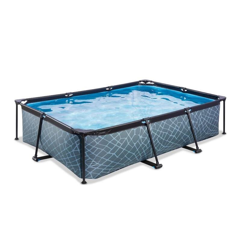 EXIT Zwembad Stone Grey - Frame Pool 300x200x65 cm - Inclusief accessoires