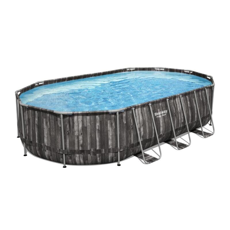 610 x 366 x 122 cm Bestway Power Steel Kit Piscine Ovale