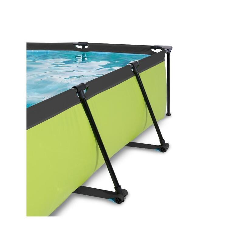 EXIT Piscine Lime - Frame Pool 220x150x60 cm - Accessoires inclus