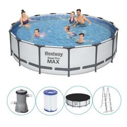 Bestway - Steel Pro MAX - Opzetzwembad inclusief filterpomp - 457x107 cm