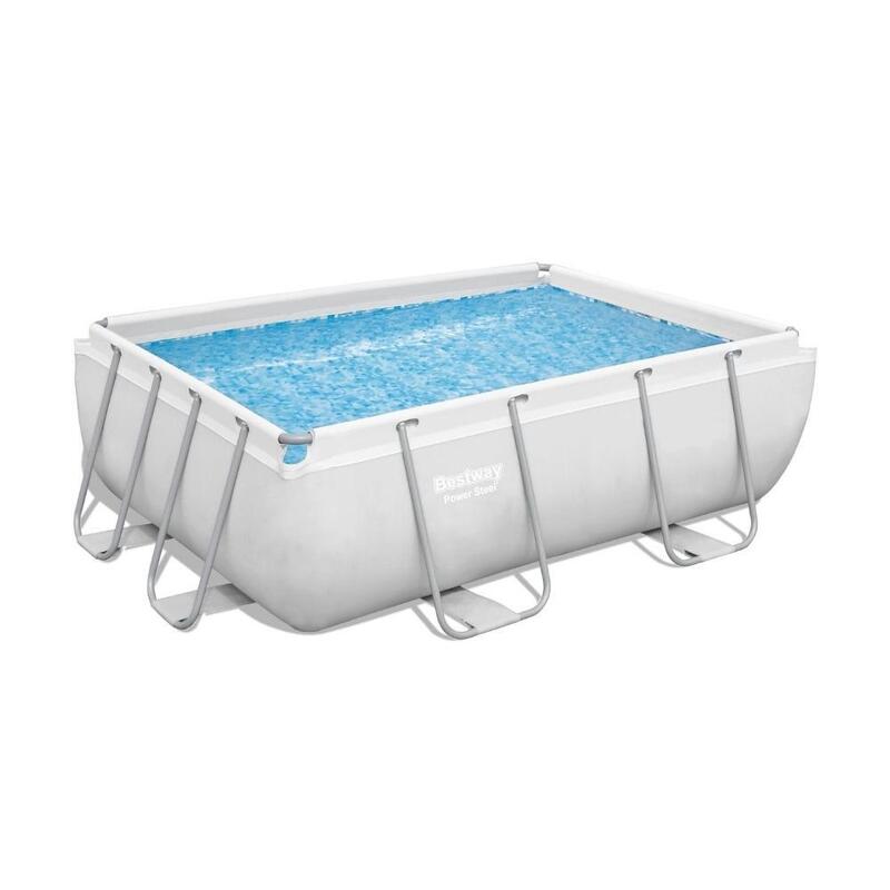 Bestway Ensemble de piscine Power Steel Rectangulaire 282x196x84 cm