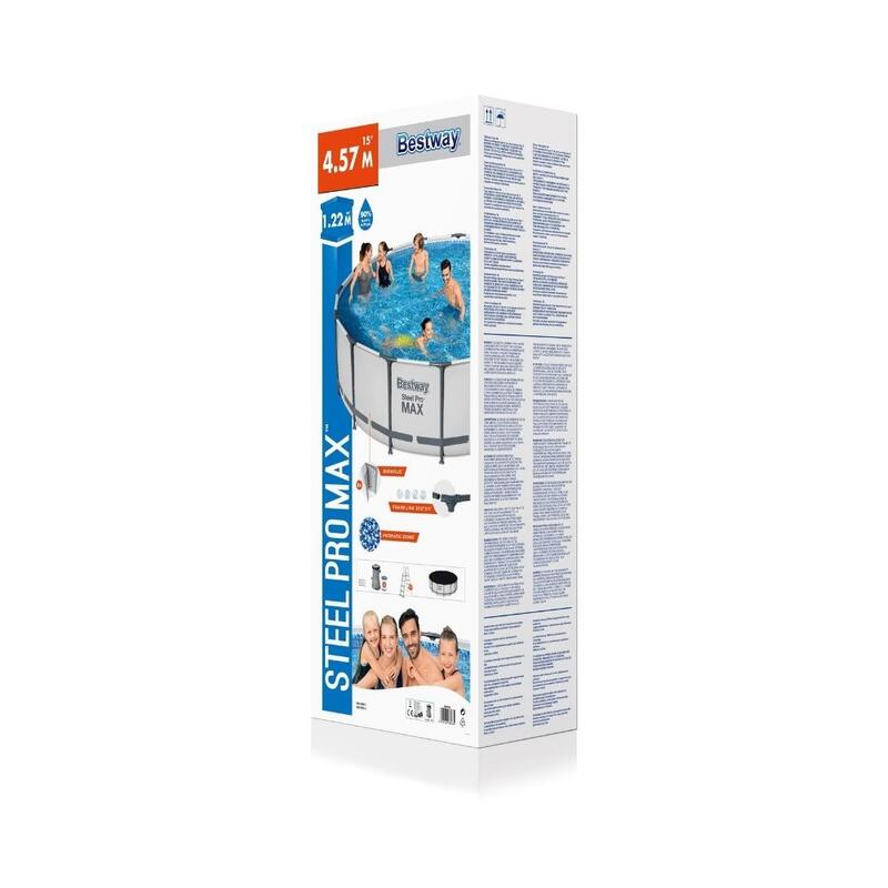 Bestway - Steel Pro MAX - Piscine tubulaire - 457x122 cm - Ronde