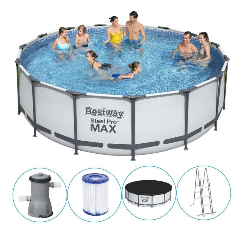 Bestway - Steel Pro MAX - Piscine tubulaire - 457x122 cm - Ronde