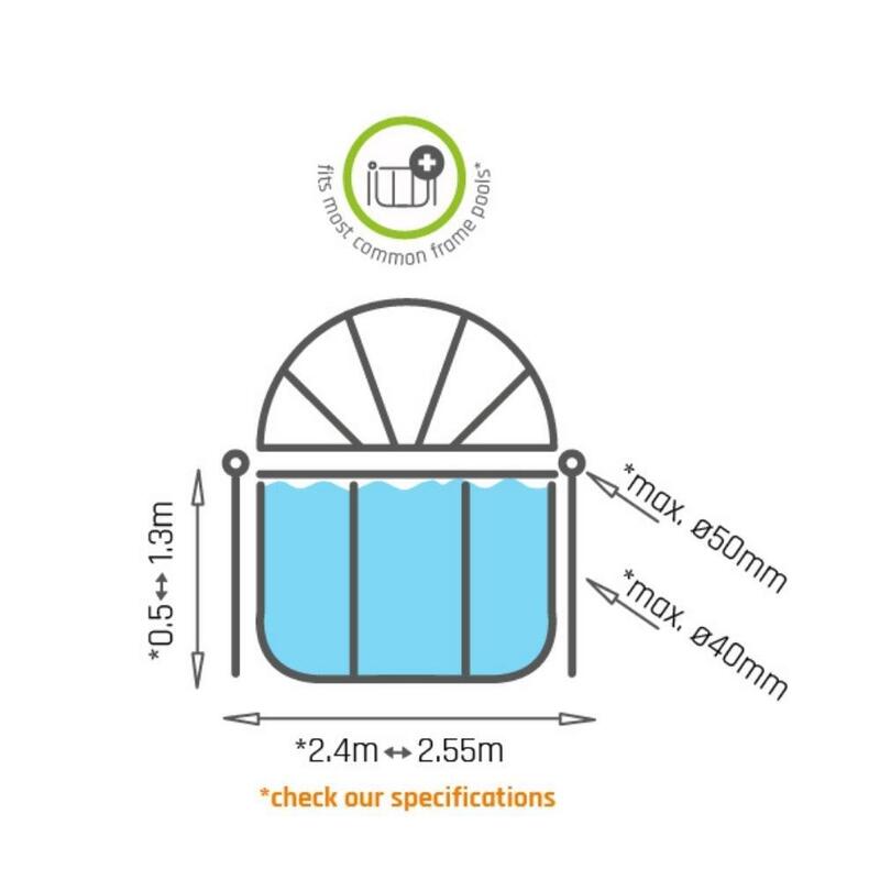 EXIT Abri de piscine ø244cm