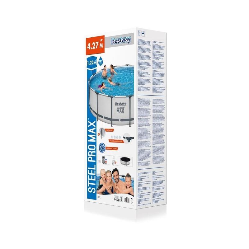 Ø 427 x 122 cm Bestway Steel Pro Max Kit Piscine Ronde