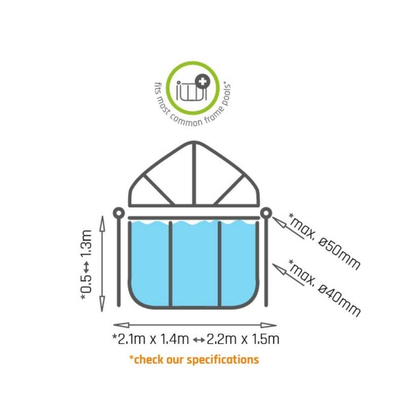 EXIT Abri de piscine 220x150 cm