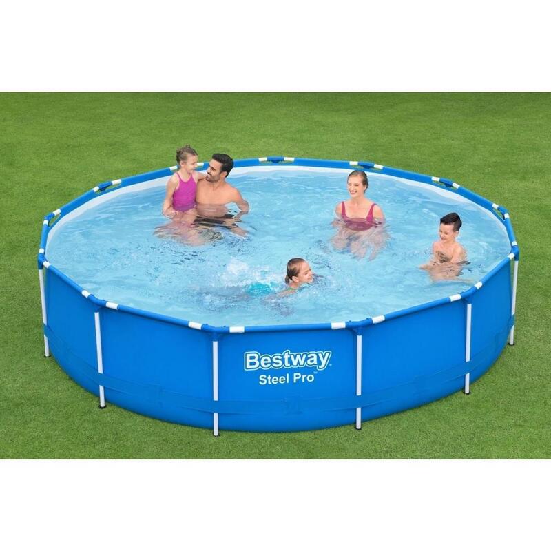 Bestway - Steel Pro - Schwimmbecken mit Filterpumpe - 396x84 cm - Rund