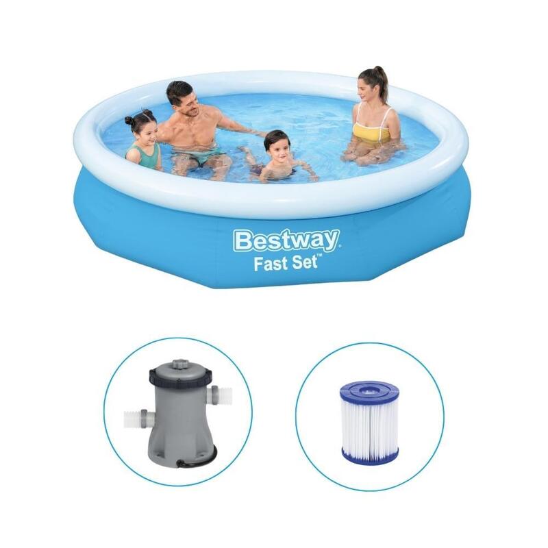 Bestway Piscine ronde Fast Set 305x66 cm Bleu