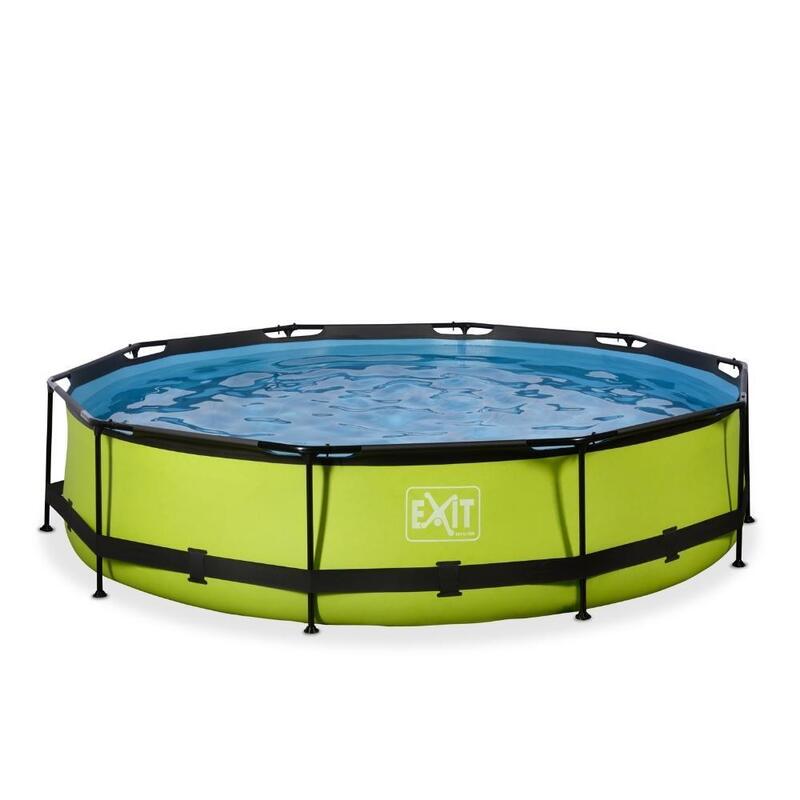 EXIT Schwimmbad Lime - Frame Pool ø360x76cm - Inklusive Zubehör