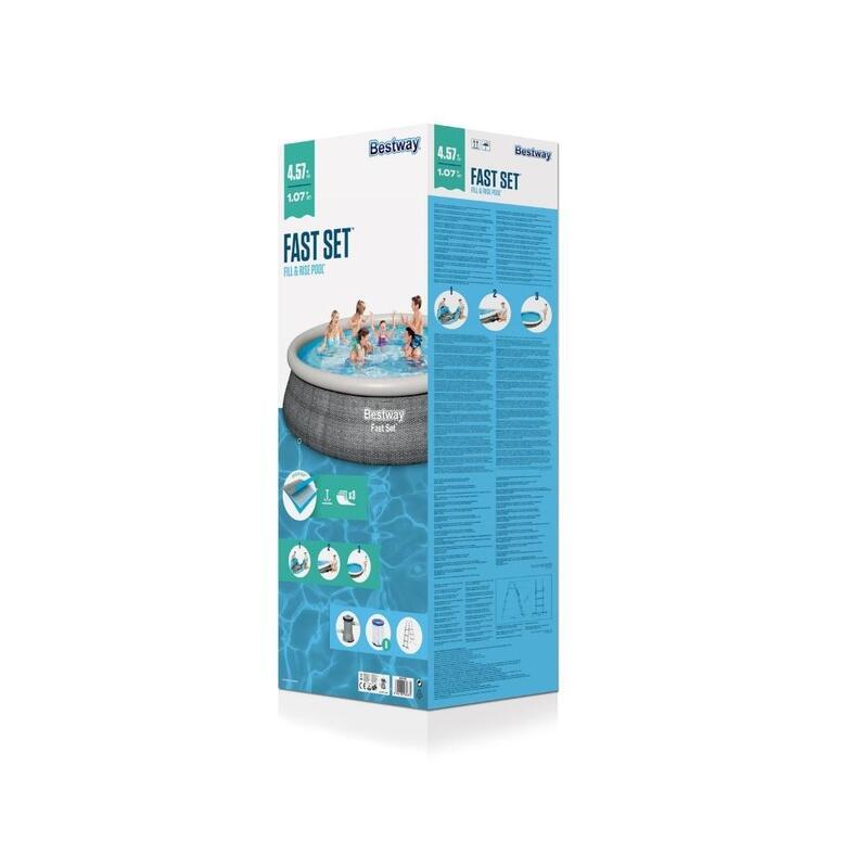 Bestway - Fast Set - Piscine avec pompe à filtre - 457x107 cm