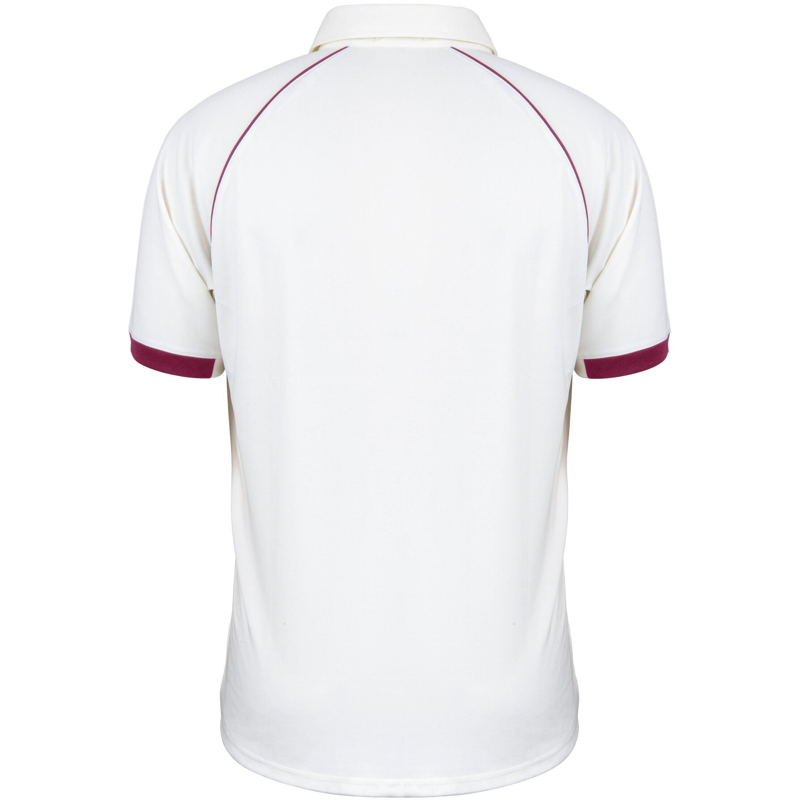 GRAY-NICOLLS Matrix V2 S/S Playing Shirt,Ivory/Maroon,Adult