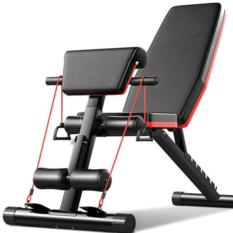 Banco  Musculación Multifuncional Fitness 6 Posiciones Carga Máxima 150 kg
