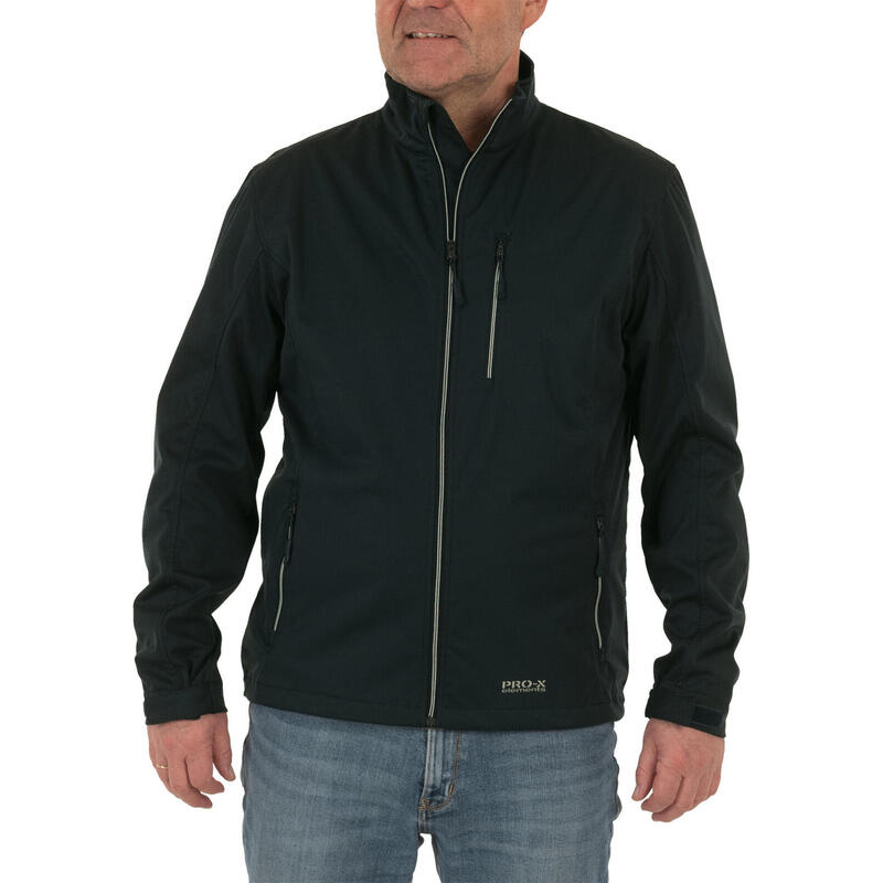 Outdoorjas Dario heren polyester zwart mt S