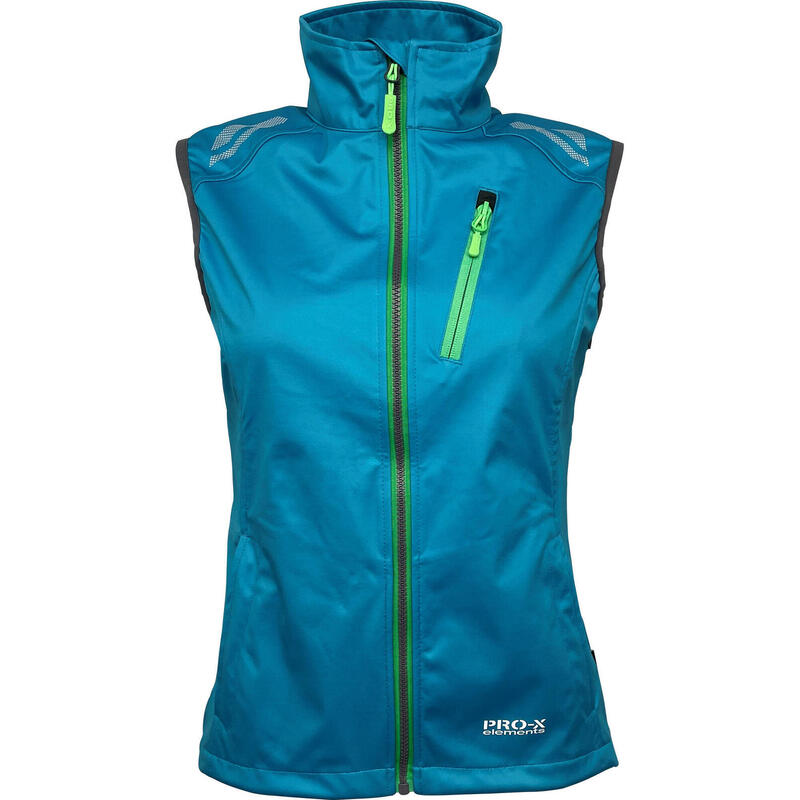 Gilet fonctionnel pour femmes HANNA néon turquoise-bleu