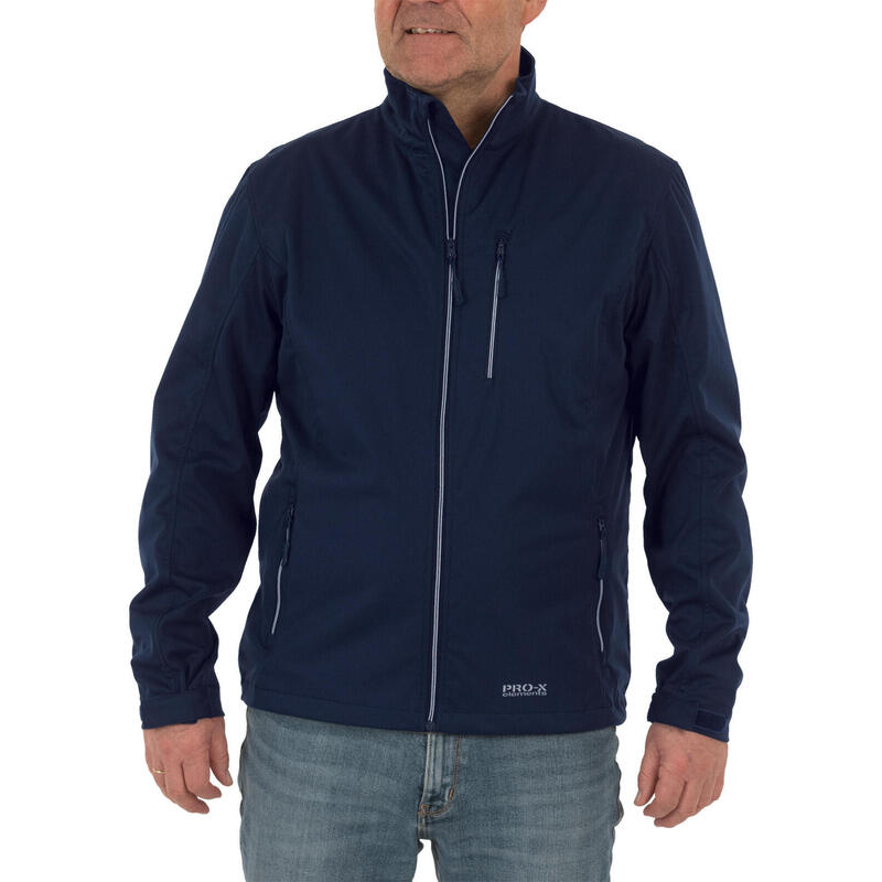 Outdoorjas Dario heren polyester marineblauw mt L