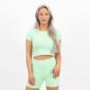 Flex crop top Dames - Muntgroen