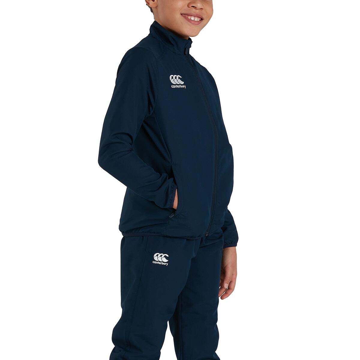 Childrens/Kids Club Track Jacket (Navy) 3/4