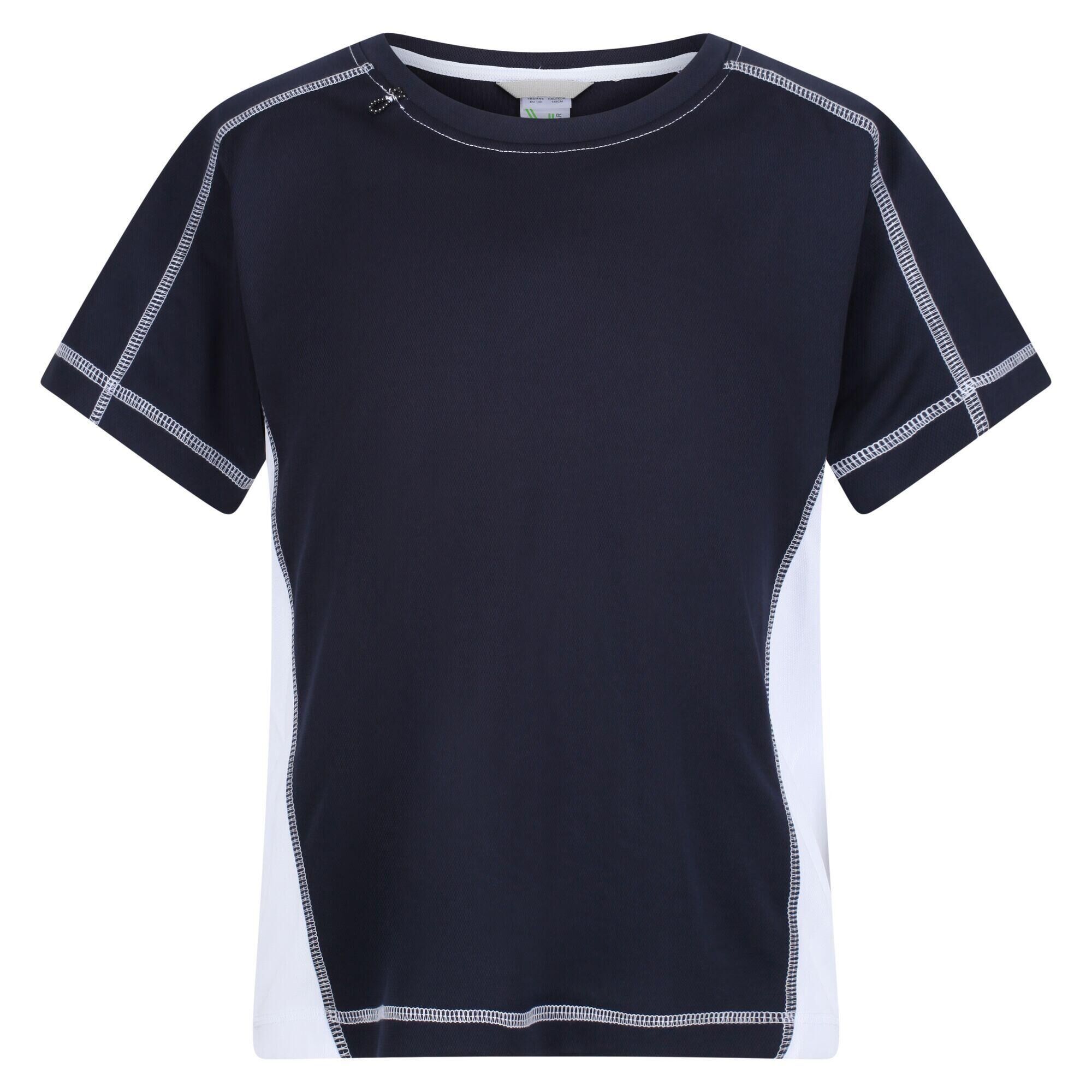 REGATTA Childrens/Kids Beijing TShirt (Navy/White)