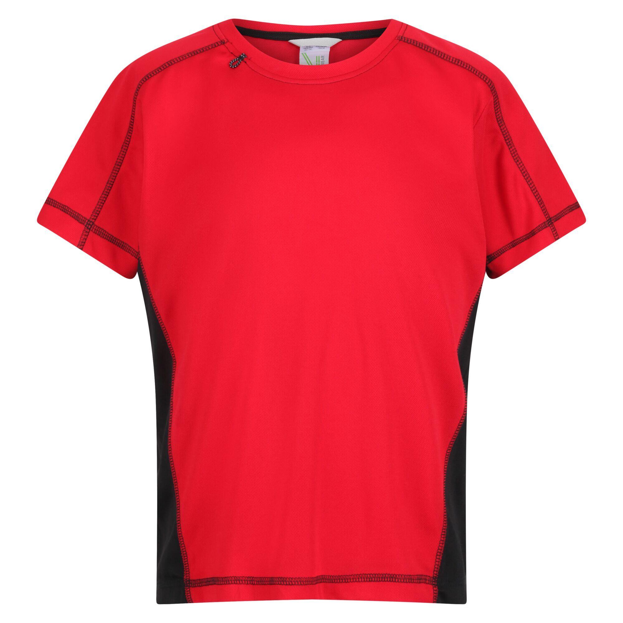 REGATTA Childrens/Kids Beijing TShirt (Classic Red/Black)