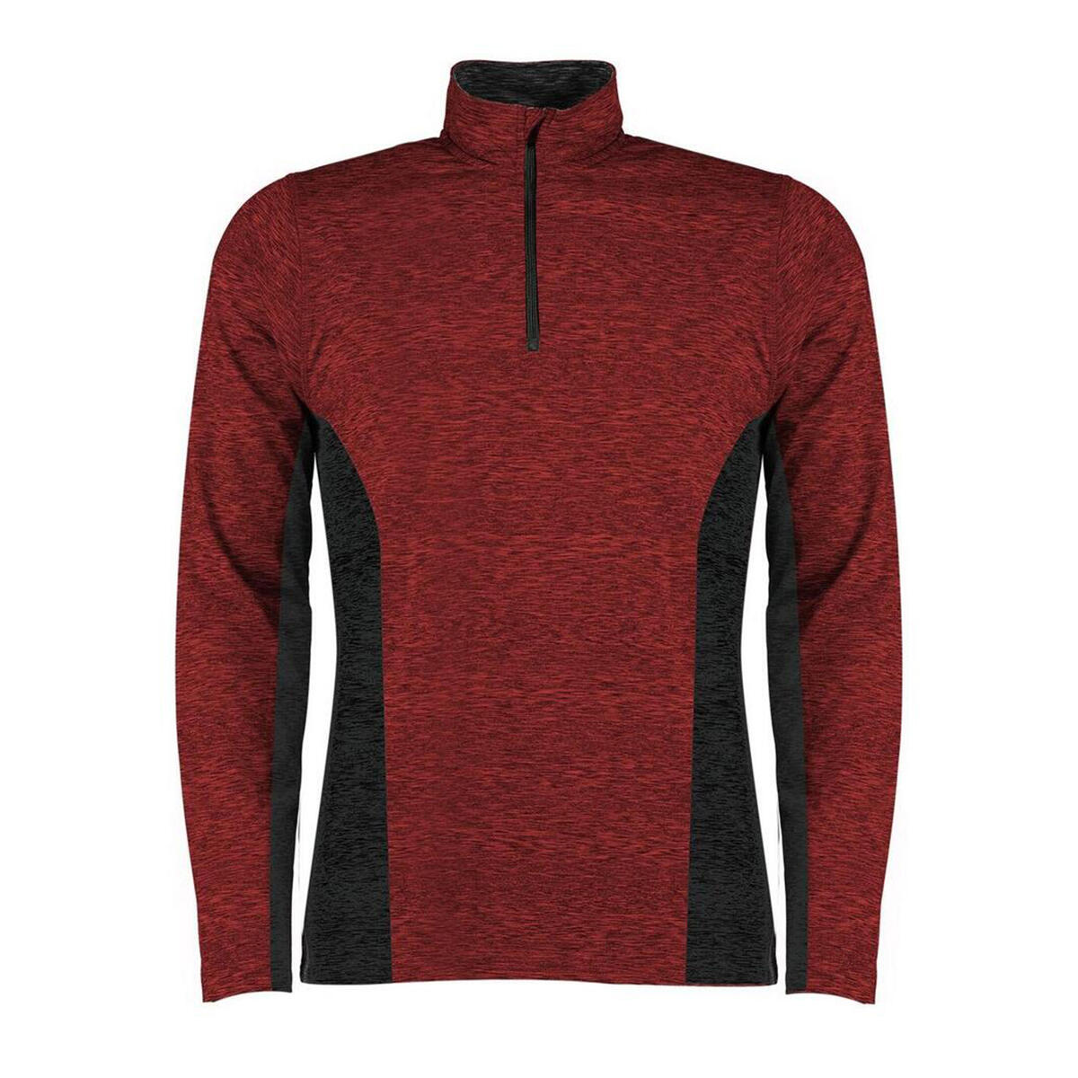 Mens Jupiter 1/4 Zip Contrast Performance Top (Red/Black) 1/4