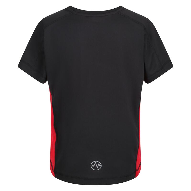 Camiseta Beijing para Niños/Niñas Negro, Rojo Clásico