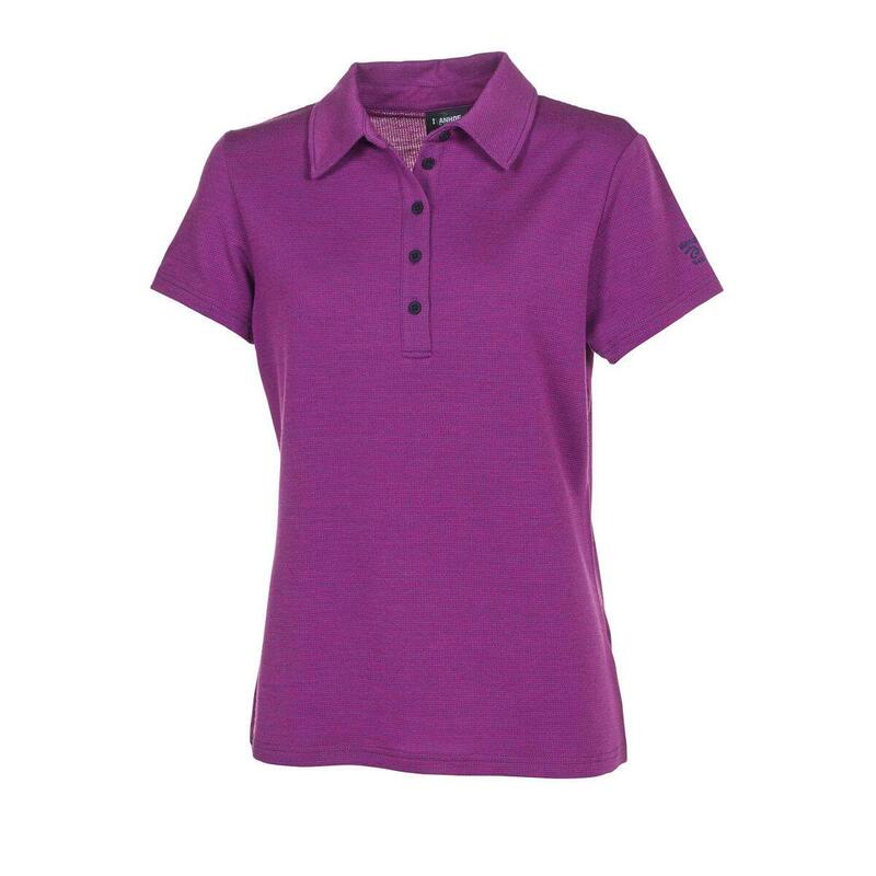 Poloshirt Evin Purple voor dames van Merino en Tencel - Paars