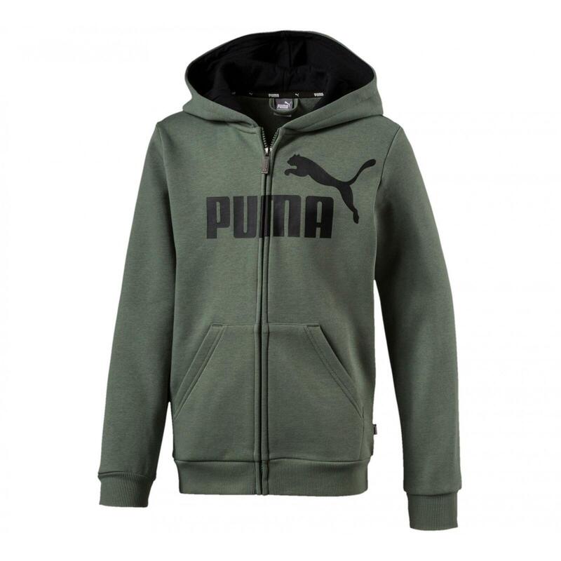 Hanorac copii Puma ESS Logo Hooded Jacket Fl B, Verde