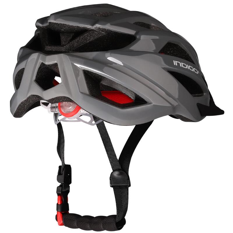 Casco de Bicicleta Adulto con 21 Ventilaciones INDIGO 55-61 cm Gris