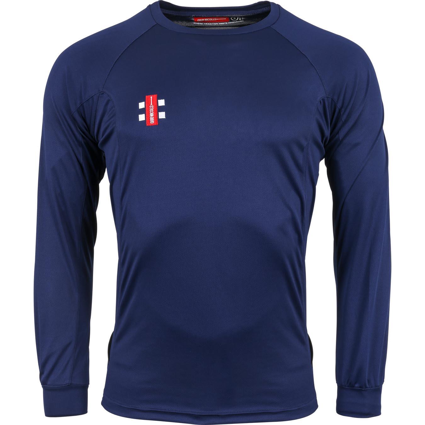 GRAY-NICOLLS Matrix L/S Tee Snr, Navy