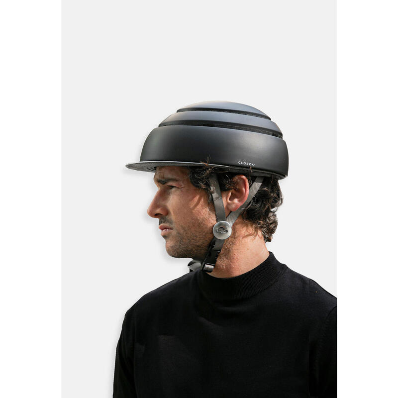 Casco Plegable de Bicicleta urbana /Patinete (Classic Helmet) Negro