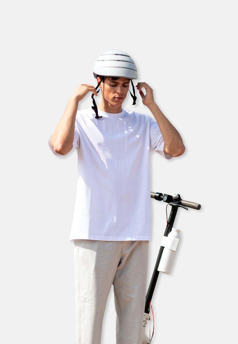 Capacete dobrável para bicicleta urbana/scooter(Helmet LOOP PEARL/Reflexivo)