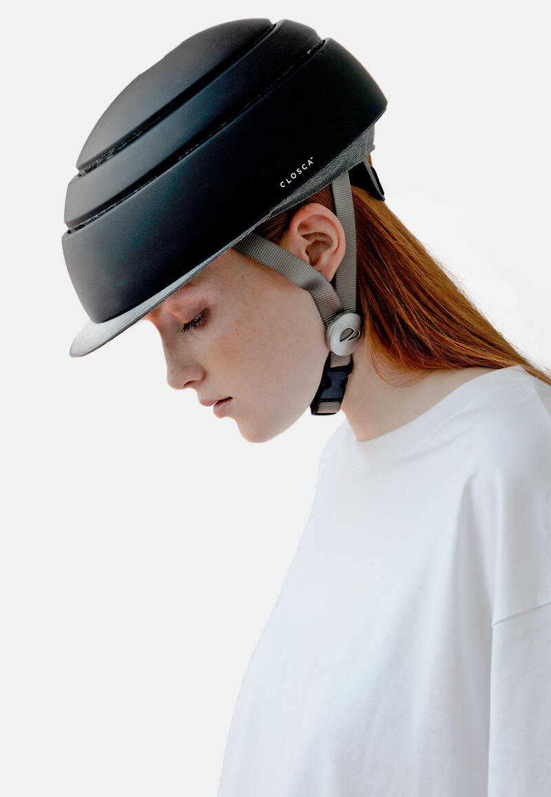 Capacete dobrável para bicicleta urbana / scooter (Classic Helmet) Preto