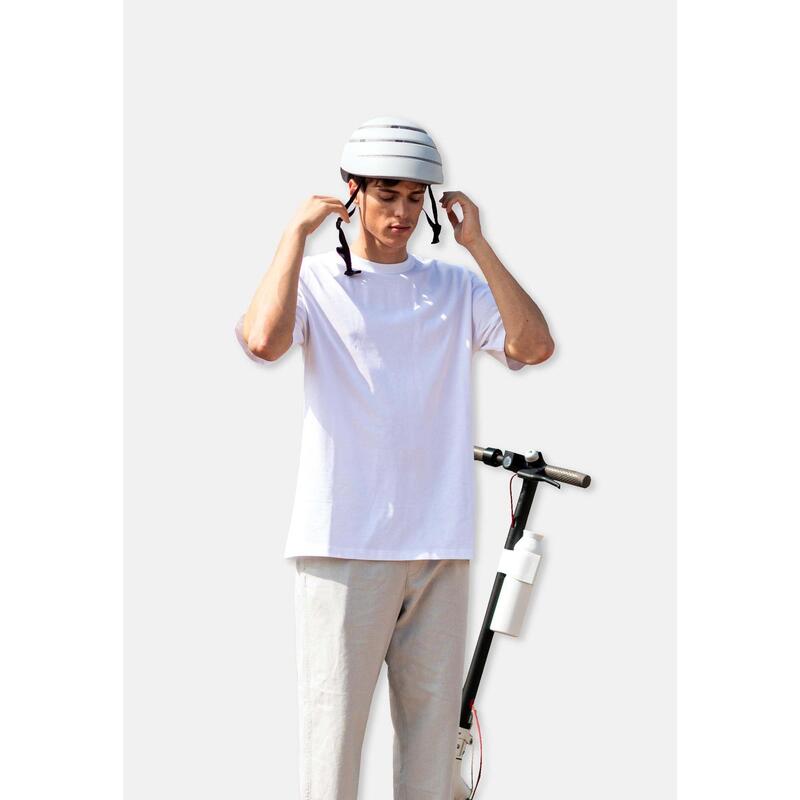 Casco pieghevole per bici/scooter urbano (Helmet LOOP, PERLA/VINO ROSSO)