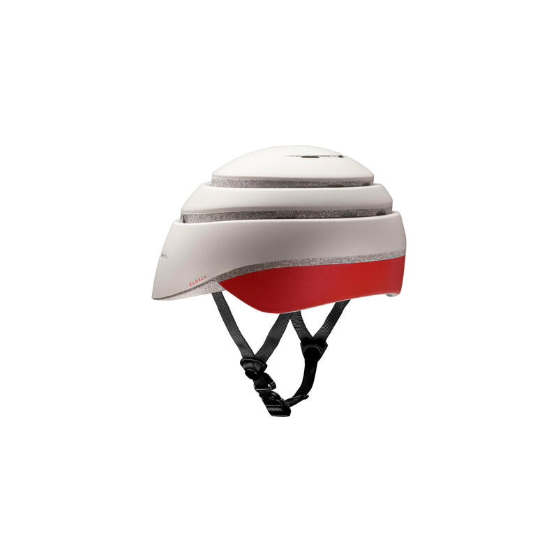 Casco pieghevole per bici/scooter urbano (Helmet LOOP, PERLA/VINO ROSSO)