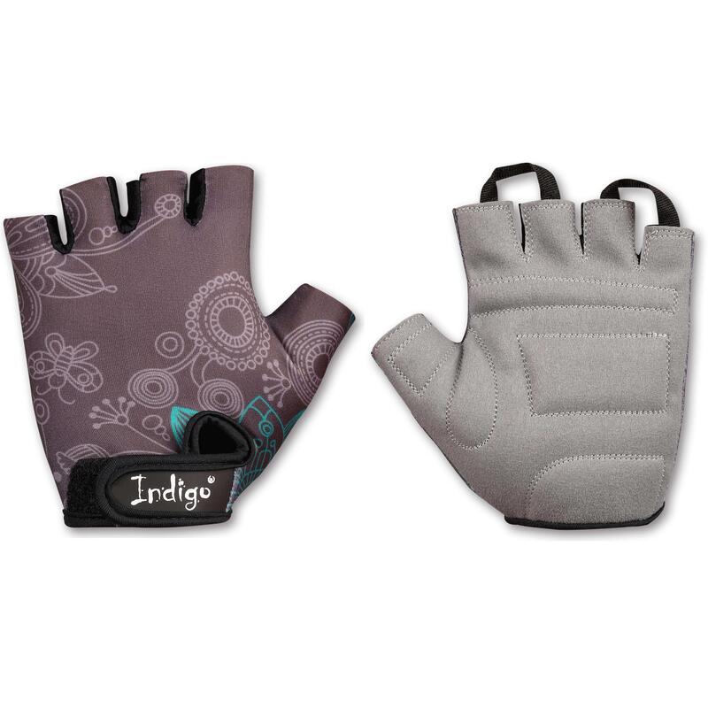 Guantes Fitness- Ciclismo Mujer INDIGO Gris Claro Talle M