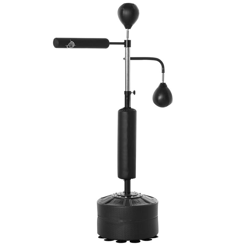 HOMCOM Soporte de Techo para Saco Regulable Soporte de Pared para Saco de  Boxeo con Gancho Bolsa Pesada MMA Tubo Robusto de Acero Carga Máx. 100 kg  Negro