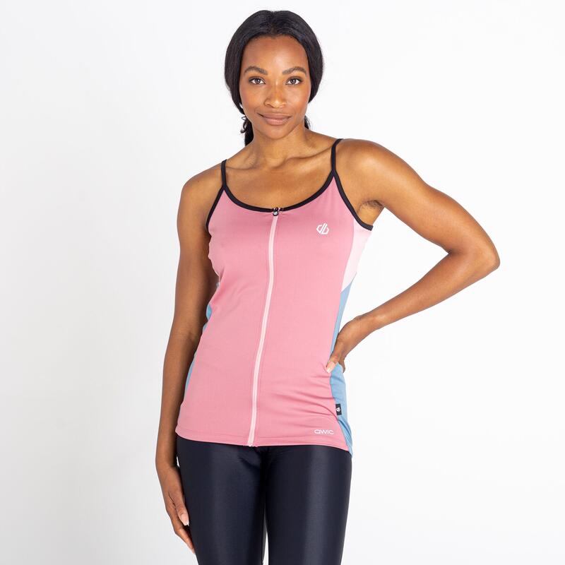 Regale II Gilet de fitness zip au milieu pour femme - Rose