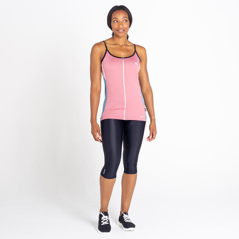 Regale II Fitness-Top für Damen Reißverschluss in der Mitte - Pink