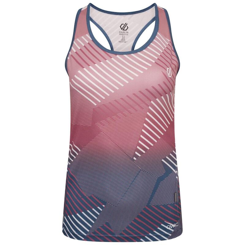 Dames AEP Prompt Empowered Print Lichtgewicht Vest Sport (Poederroze)