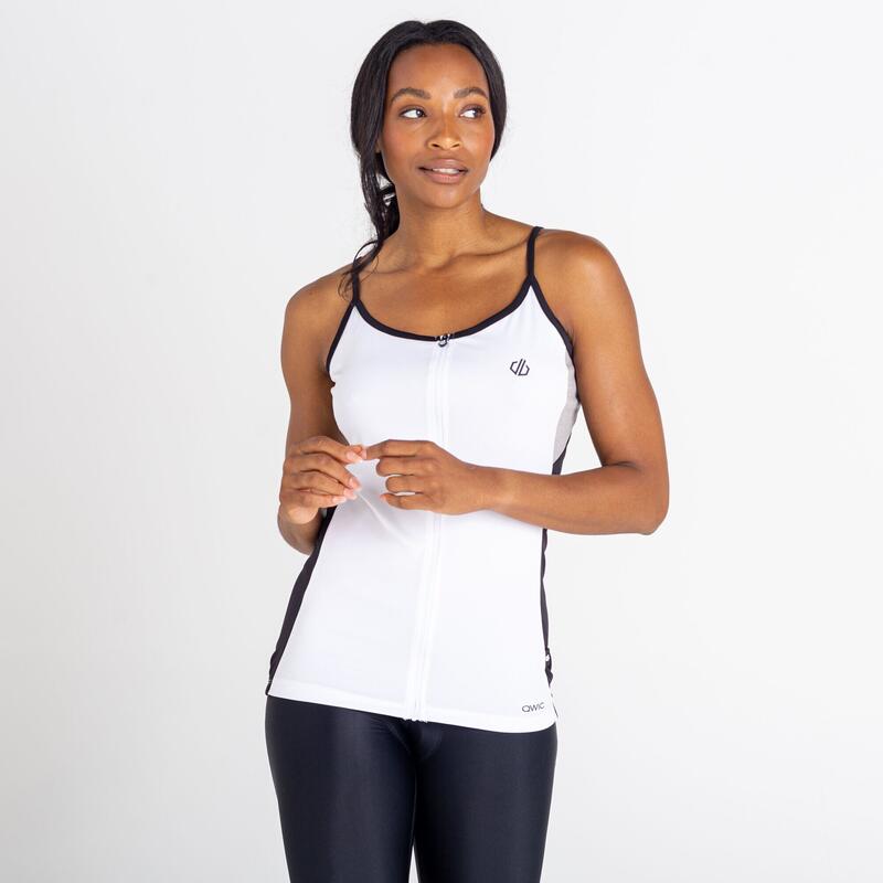 Regale II Gilet de fitness zip au milieu pour femme - Blanc