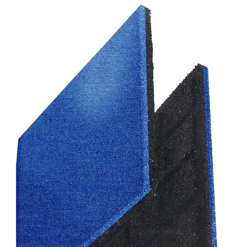 Dalle Caoutchouc 30mm Bleu - 50x50cm - connexion trou d'épingle