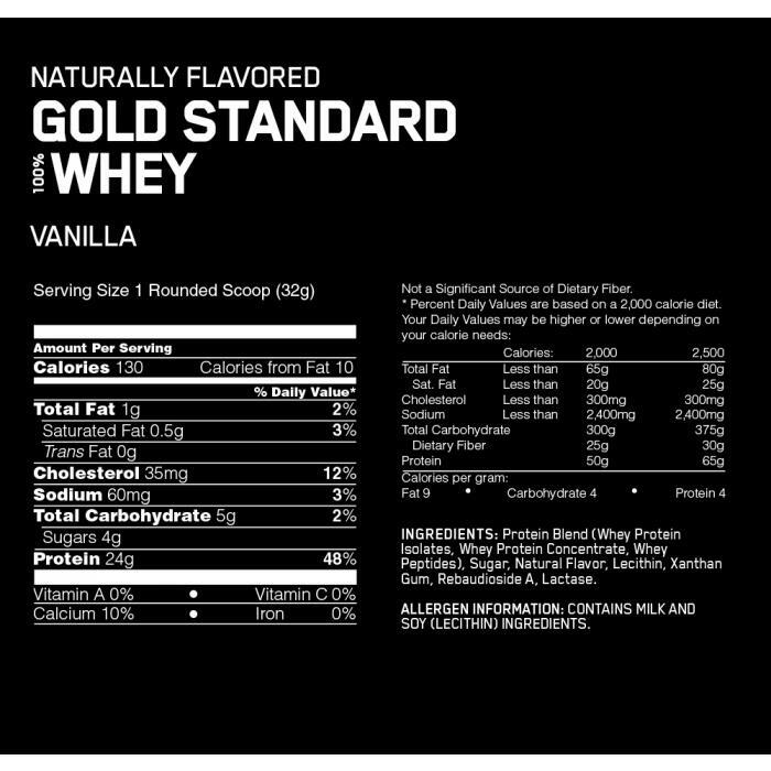 ON Natural Gold Standard Whey 4.8lbs - Vanilla