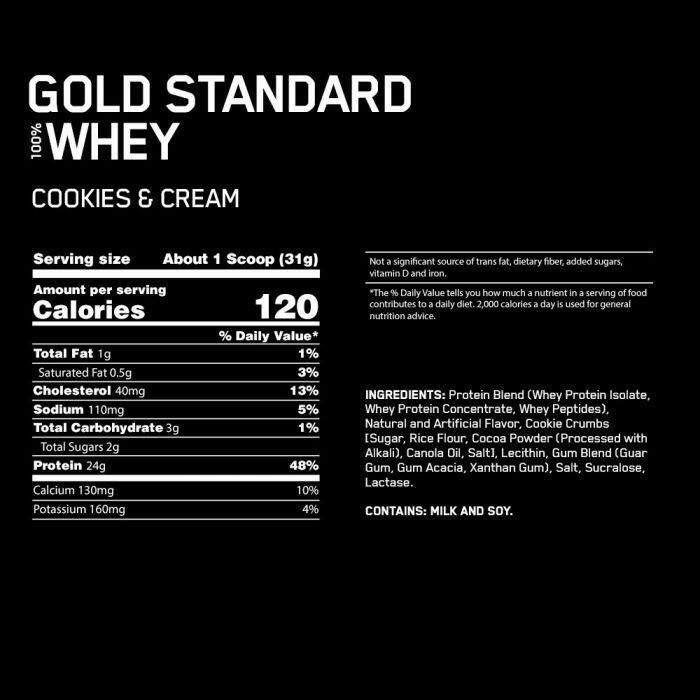 Gold Standard Whey 4.65lbs - Cookies & Cream
